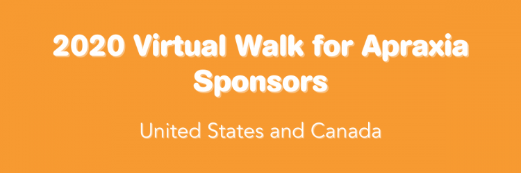 2021 Walk for Apraxia Newsletter - Sponsors